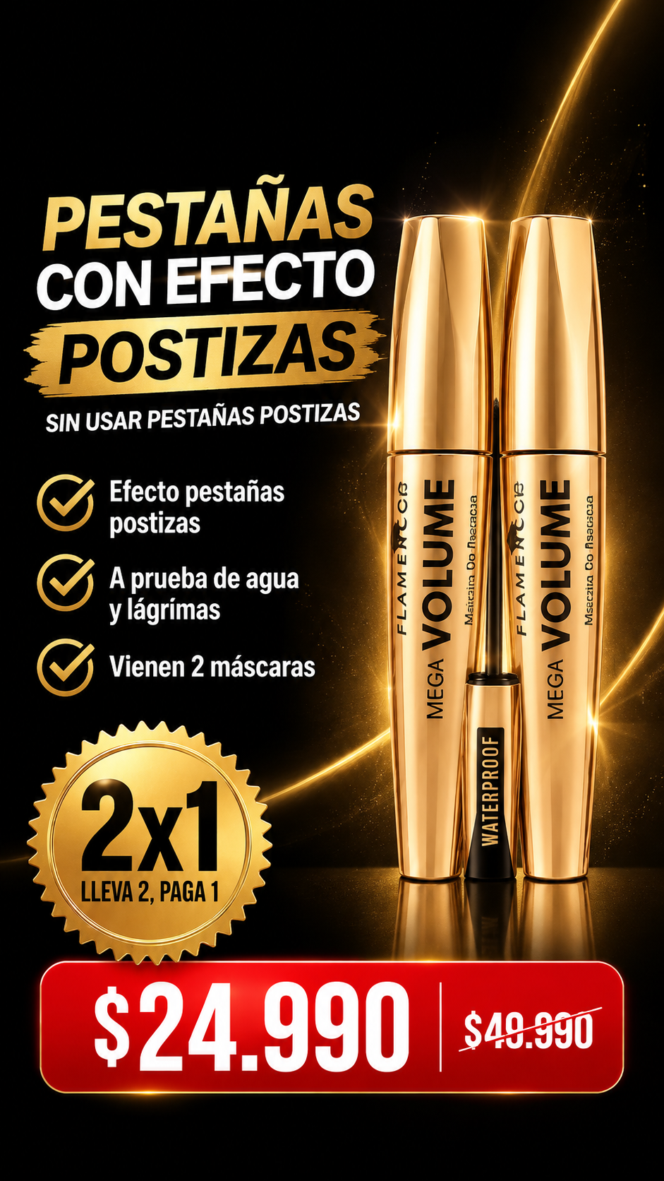 Pestañas con efecto postizas sin usar pestañas postizas vienen 2+ Envio gratis