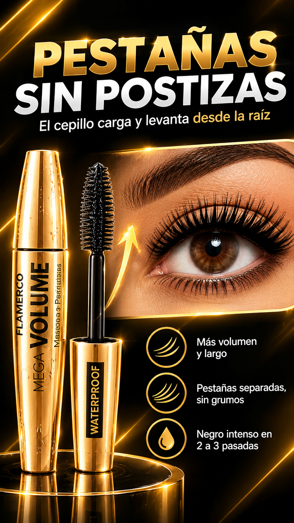 Pestañas con efecto postizas sin usar pestañas postizas vienen 2+ Envio gratis